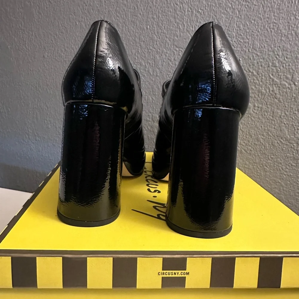 Circus by Sam Edelman Black Patent Double-Strap Platform Mary Janes